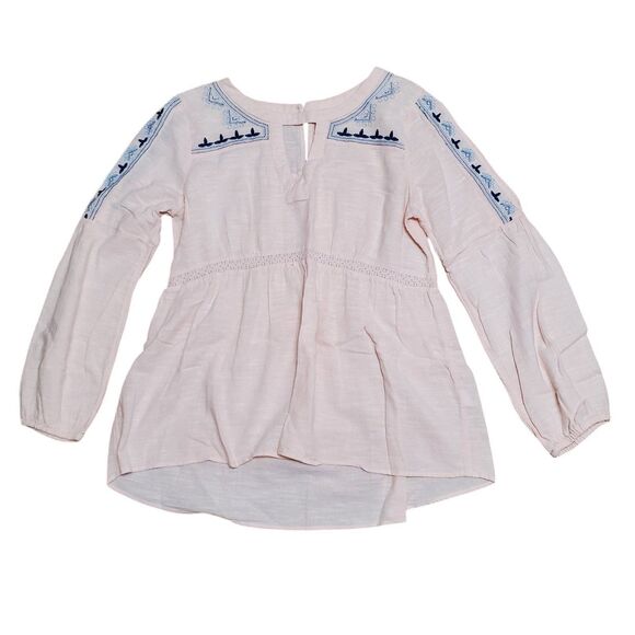 True Craft Womens Sz Medium Nashville Vibes Embroidered Lyric Pink Blouse - Picture 1 of 8